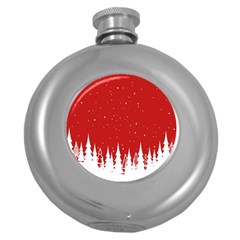 Merry Cristmas,royalty Round Hip Flask (5 Oz) by nate14shop