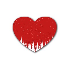 Merry Cristmas,royalty Rubber Heart Coaster (4 Pack)