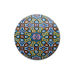 Kashi Rubber Round Coaster (4 Pack) by nate14shop