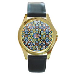 Kashi Round Gold Metal Watch by nate14shop