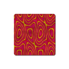 Pattern Pink Square Magnet by nate14shop