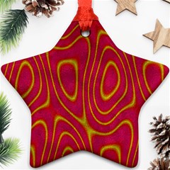 Pattern Pink Star Ornament (two Sides) by nate14shop