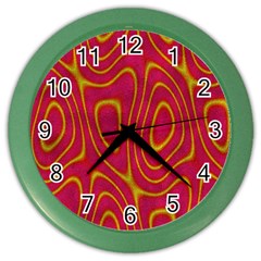 Pattern Pink Color Wall Clock by nate14shop