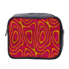 Pattern Pink Mini Toiletries Bag (two Sides) by nate14shop