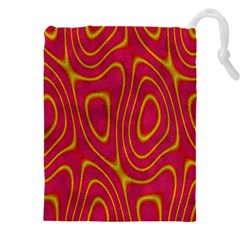 Pattern Pink Drawstring Pouch (4xl) by nate14shop