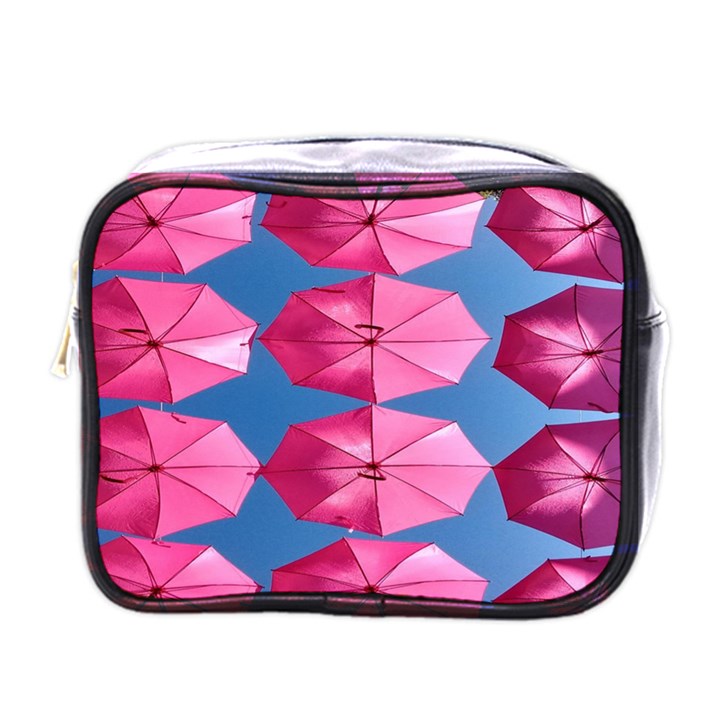 Pink Umbrella Mini Toiletries Bag (One Side)