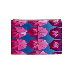 Pink Umbrella Cosmetic Bag (medium) by nate14shop