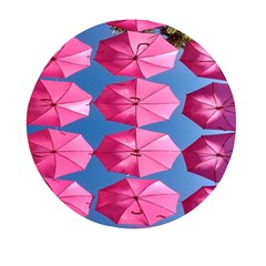 Pink Umbrella Mini Round Pill Box (pack Of 5) by nate14shop