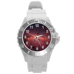 Milky-way-galaksi Round Plastic Sport Watch (l) by nate14shop