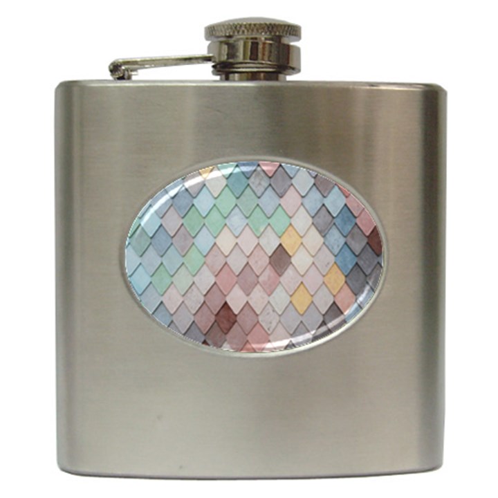 Tiles-shapes Hip Flask (6 oz)