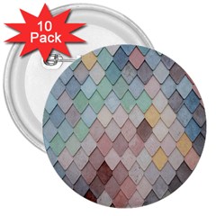 Tiles-shapes 3  Buttons (10 Pack)  by nate14shop