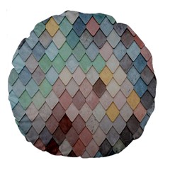 Tiles-shapes Large 18  Premium Round Cushions by nate14shop