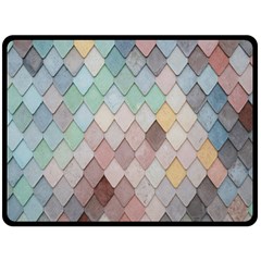 Tiles-shapes Double Sided Fleece Blanket (large)  by nate14shop