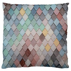 Tiles-shapes Large Flano Cushion Case (one Side) by nate14shop