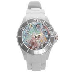 Tiles-shapes Round Plastic Sport Watch (l)