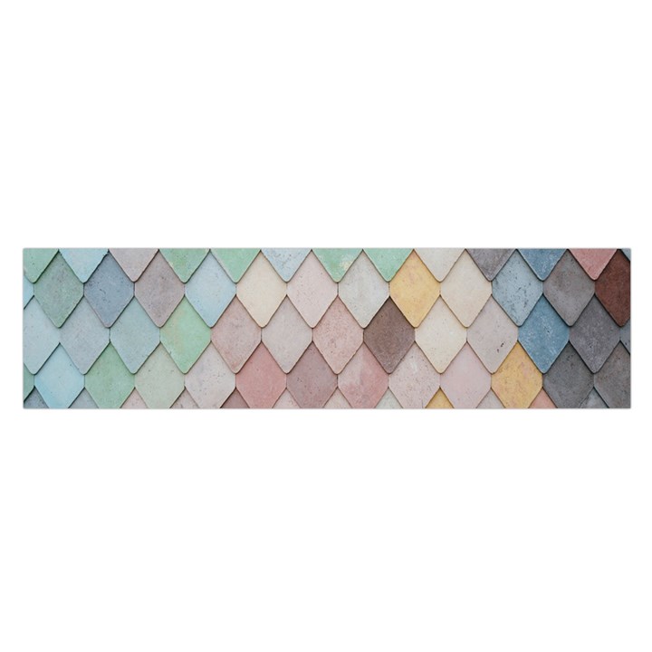 Tiles-shapes Oblong Satin Scarf (16  x 60 )