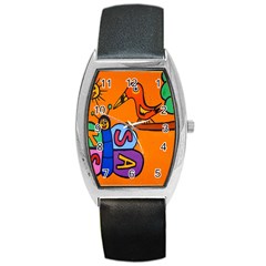 Graffiti 1 Barrel Style Metal Watch by nate14shop