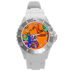 Graffiti 1 Round Plastic Sport Watch (l)