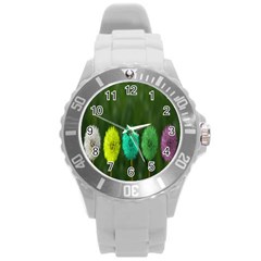 Dandelions Round Plastic Sport Watch (l)