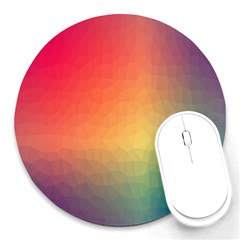 Colorful Rainbow Round Mousepads by artworkshop