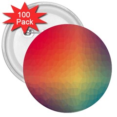 Colorful Rainbow 3  Buttons (100 Pack)  by artworkshop