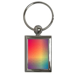 Colorful Rainbow Key Chain (rectangle) by artworkshop