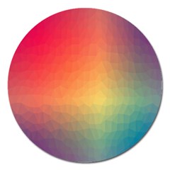 Colorful Rainbow Magnet 5  (round) by artworkshop