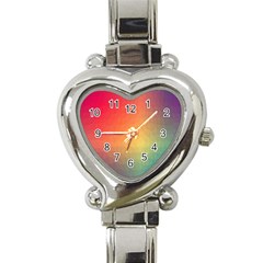 Colorful Rainbow Heart Italian Charm Watch by artworkshop