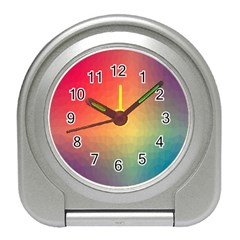 Colorful Rainbow Travel Alarm Clock by artworkshop