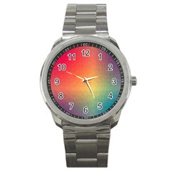 Colorful Rainbow Sport Metal Watch by artworkshop