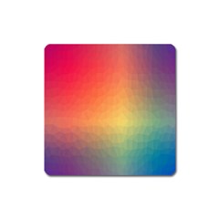 Colorful Rainbow Square Magnet by artworkshop