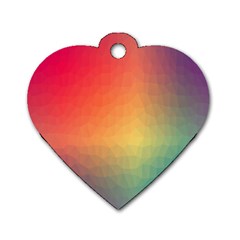 Colorful Rainbow Dog Tag Heart (two Sides) by artworkshop