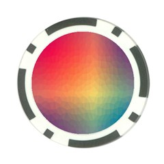 Colorful Rainbow Poker Chip Card Guard by artworkshop