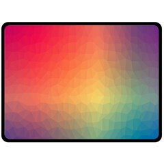 Colorful Rainbow Fleece Blanket (large)  by artworkshop