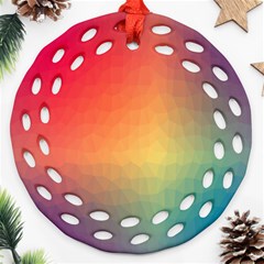 Colorful Rainbow Ornament (round Filigree) by artworkshop