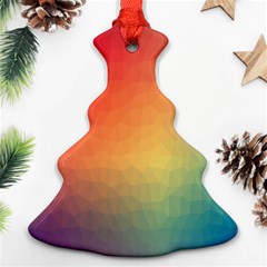 Colorful Rainbow Christmas Tree Ornament (two Sides) by artworkshop