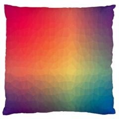 Colorful Rainbow Large Cushion Case (two Sides) by artworkshop