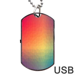 Colorful Rainbow Dog Tag Usb Flash (one Side) by artworkshop