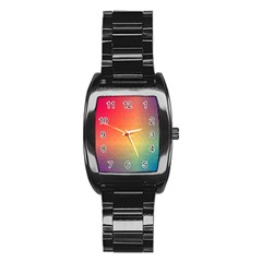 Colorful Rainbow Stainless Steel Barrel Watch by artworkshop