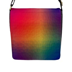 Colorful Rainbow Flap Closure Messenger Bag (l) by artworkshop