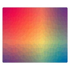 Colorful Rainbow Double Sided Flano Blanket (small) 