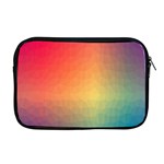 Colorful Rainbow Apple MacBook Pro 17  Zipper Case Front