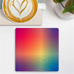 Colorful Rainbow Uv Print Square Tile Coaster  by artworkshop