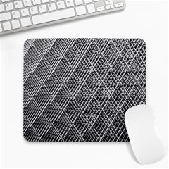 Grid Wire Mesh Stainless Rods Metal Large Mousepads by artworkshop