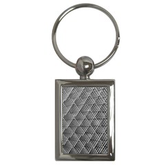 Grid Wire Mesh Stainless Rods Metal Key Chain (rectangle) by artworkshop