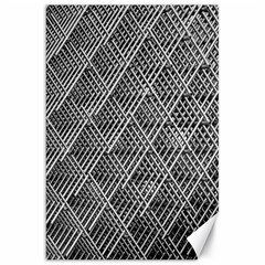 Grid Wire Mesh Stainless Rods Metal Canvas 20  X 30  by artworkshop