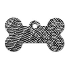 Grid Wire Mesh Stainless Rods Metal Dog Tag Bone (two Sides) by artworkshop