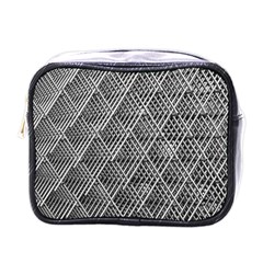 Grid Wire Mesh Stainless Rods Metal Mini Toiletries Bag (one Side) by artworkshop