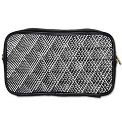 Grid Wire Mesh Stainless Rods Metal Toiletries Bag (two Sides) by artworkshop