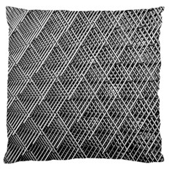 Grid Wire Mesh Stainless Rods Metal Standard Flano Cushion Case (one Side) by artworkshop